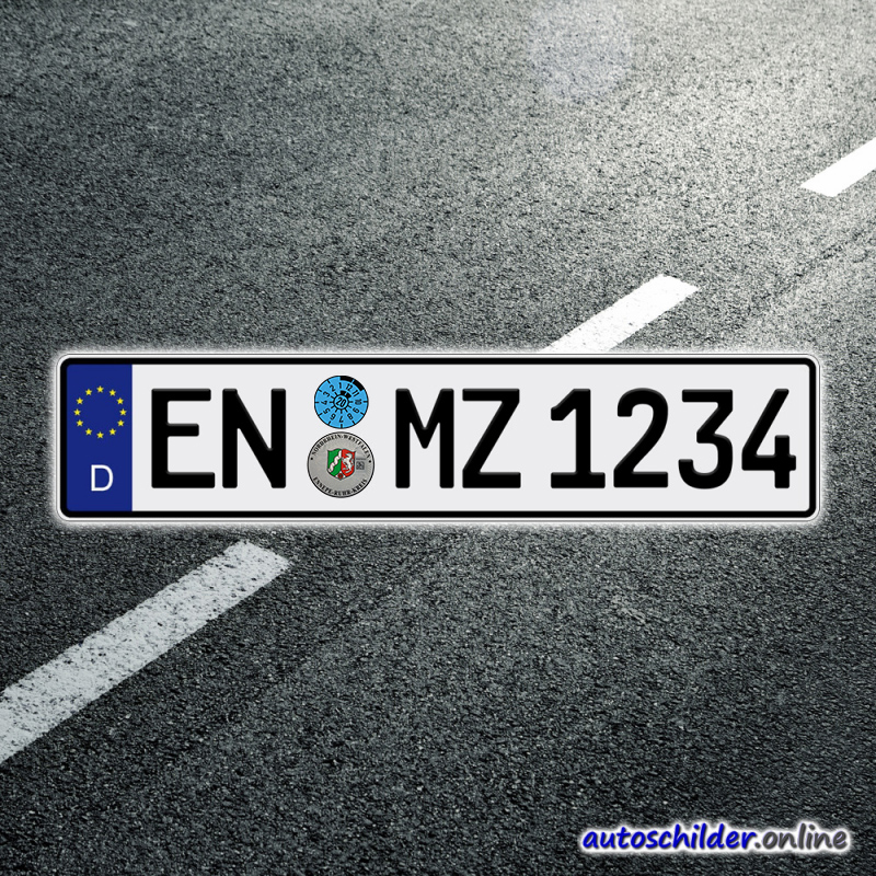 Euro Kennzeichen 520 x 110 beim Fachmann für DIN - Kennzeichen